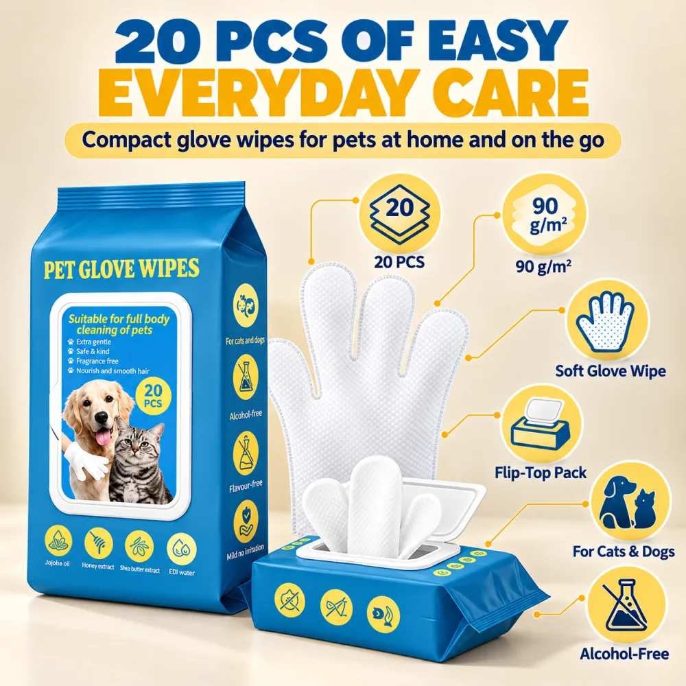 Pet No-Rinse Grooming Gloves