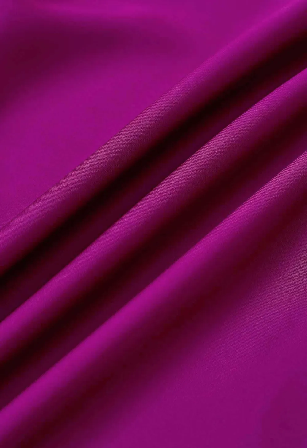 BOAT NECK CRISSCROSS WAIST SATIN TOP IN MAGENTA