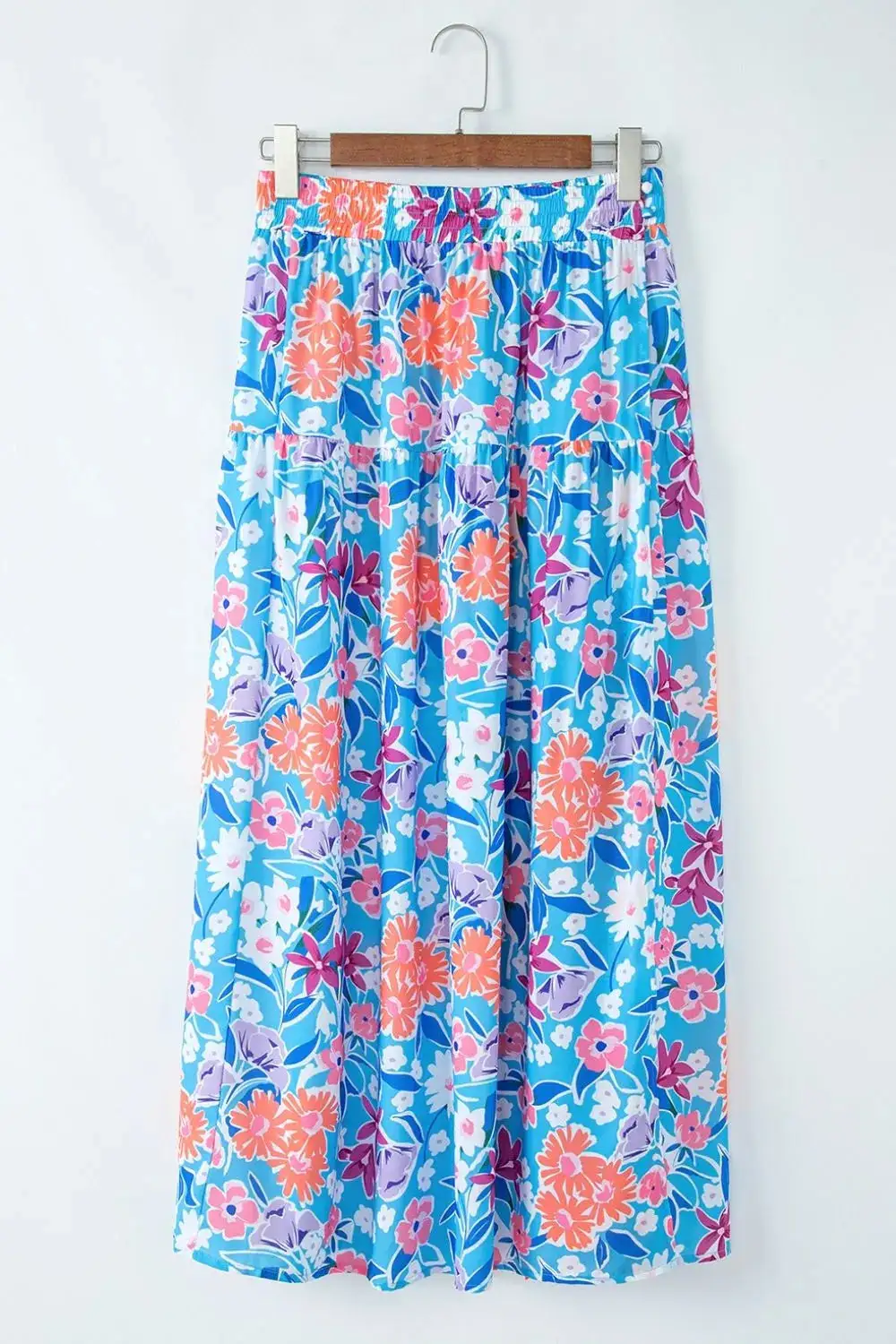 Everyday Floral Side Slit Skirt