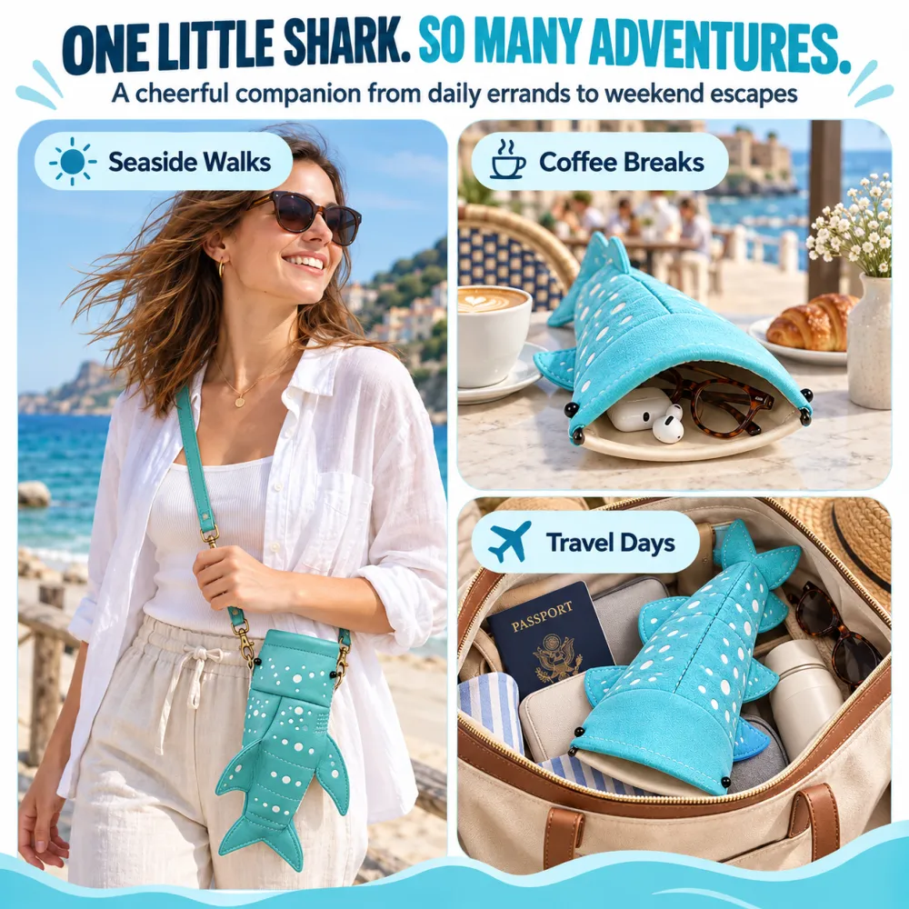 Shark shaped storage bag