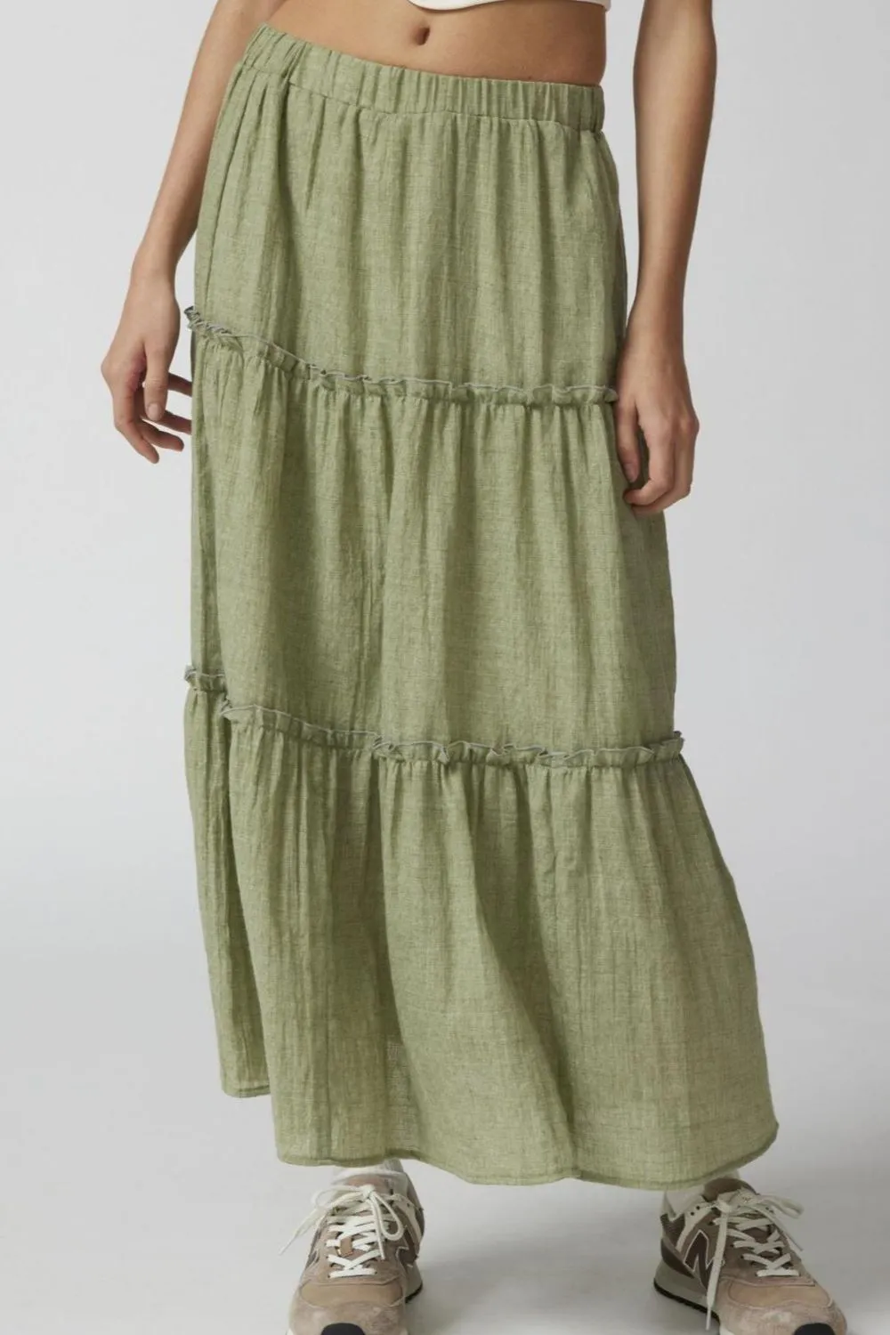 Frill Elastic Waist Mystique Skirt