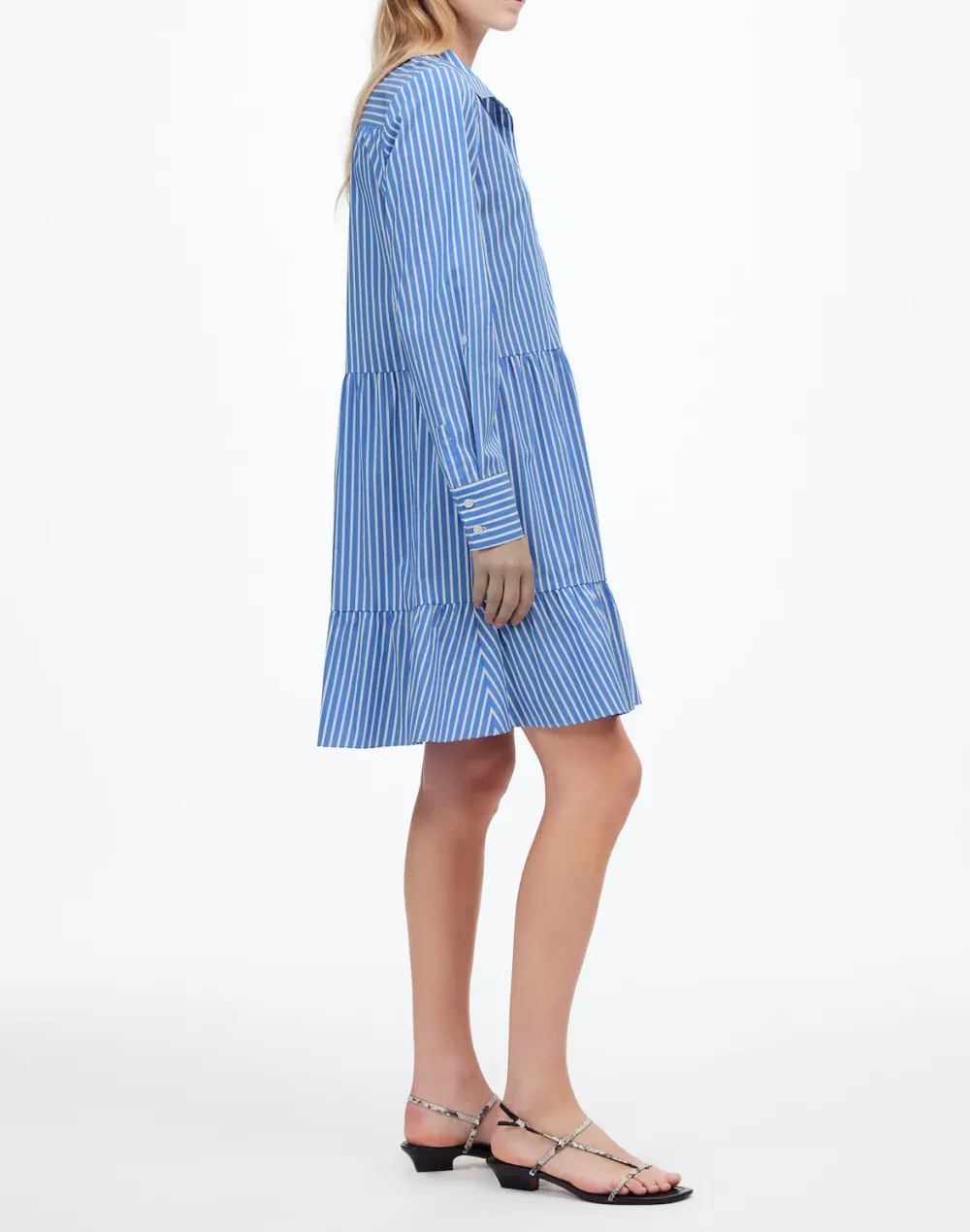 Tie-Waist Tiered Mini Dress