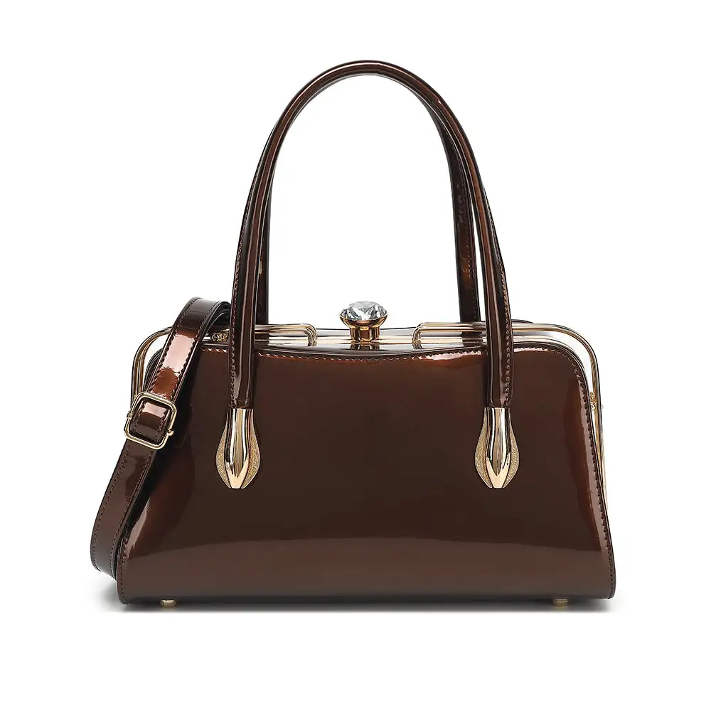 Everyday Patent Leather Satchel Bag