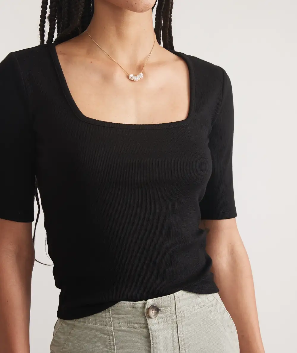 Lexi Rib Square Neck Top