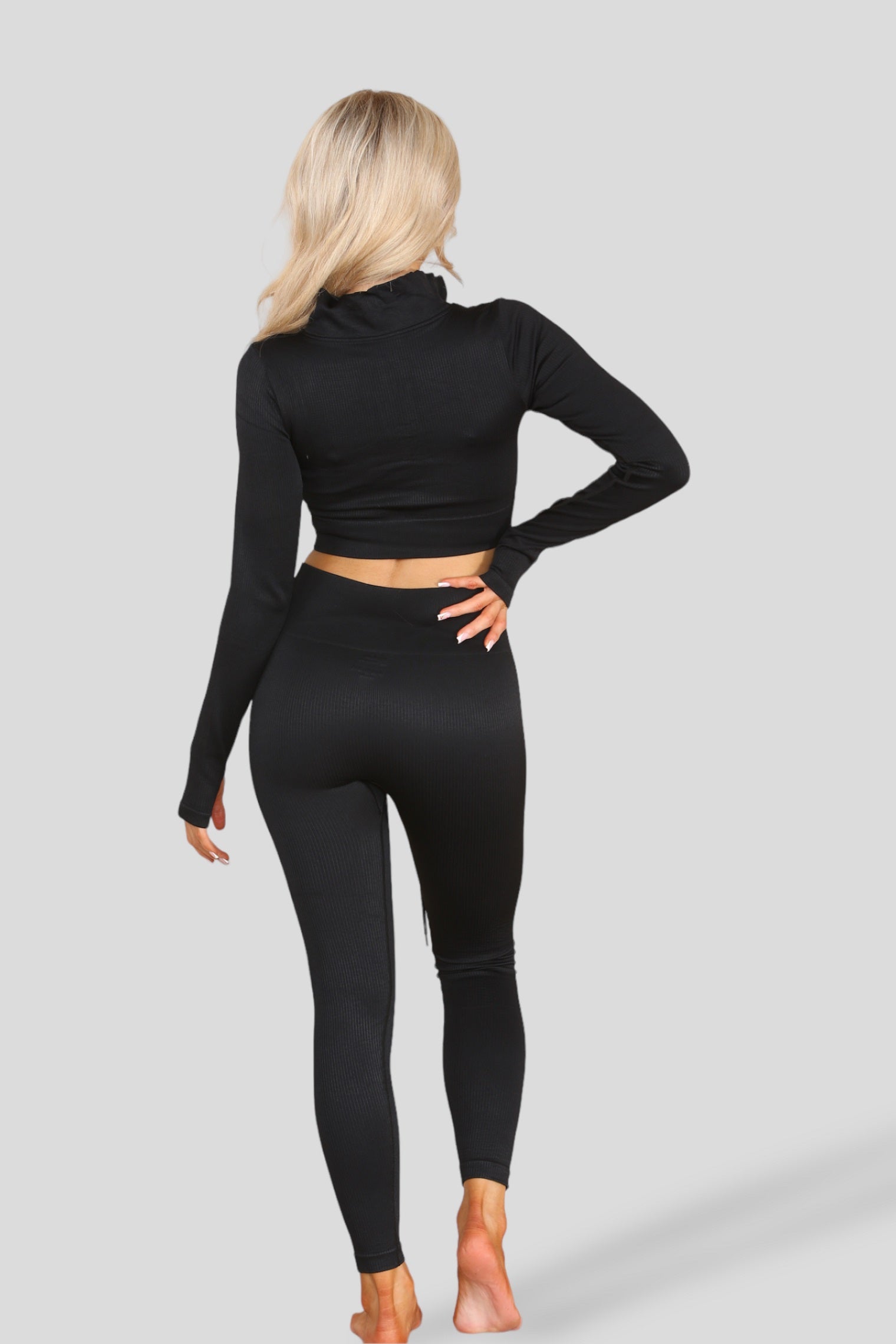 Ribbed Zip Top & Leggings Active Set - Gwen