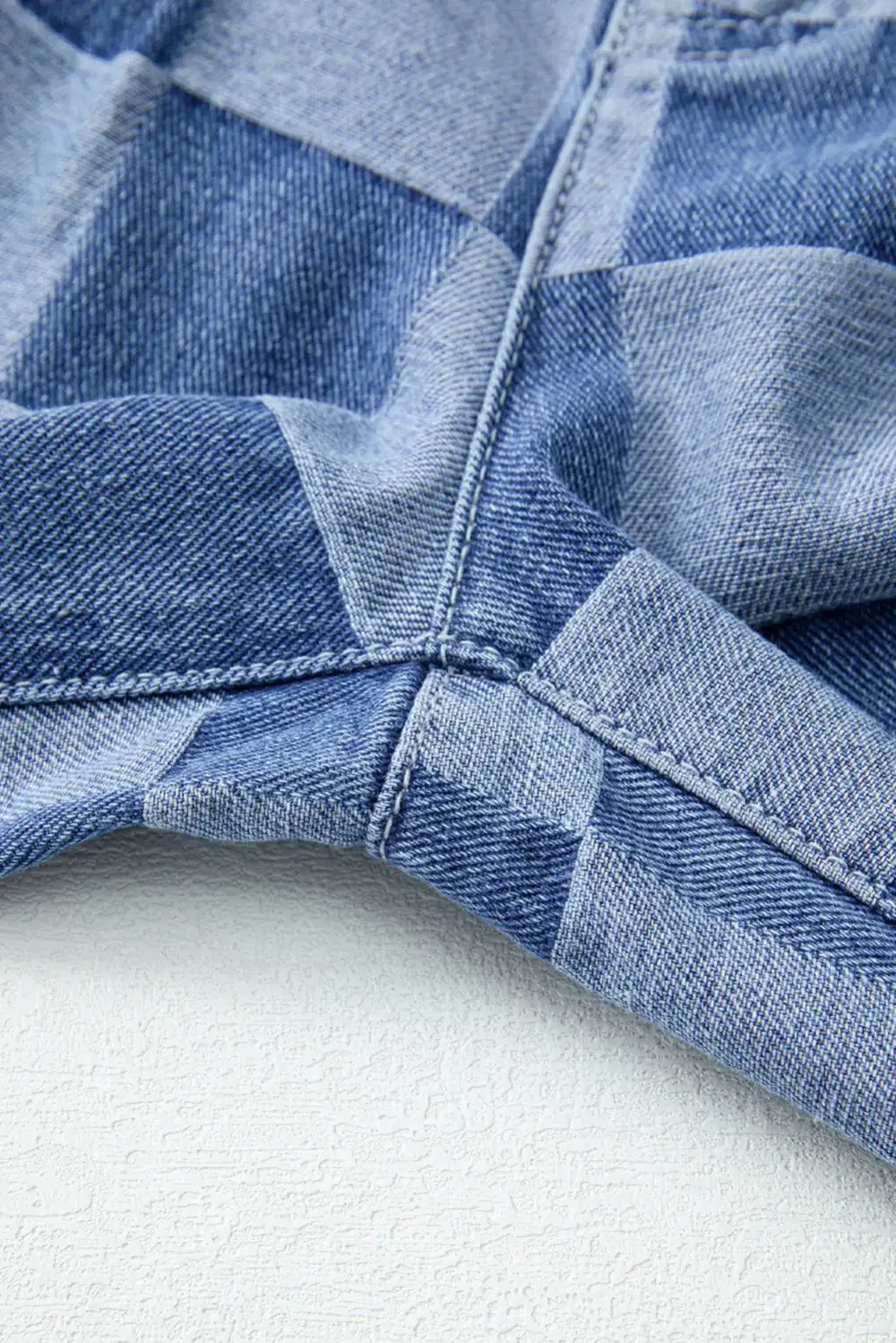 Wide Leg Checkered Dusk Jeans