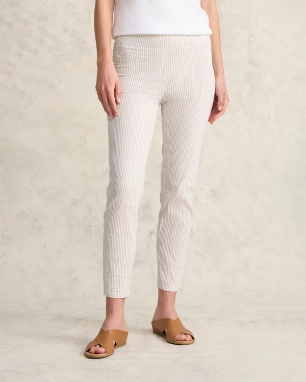 Striped Cropped Pants For Elegant Daily Style