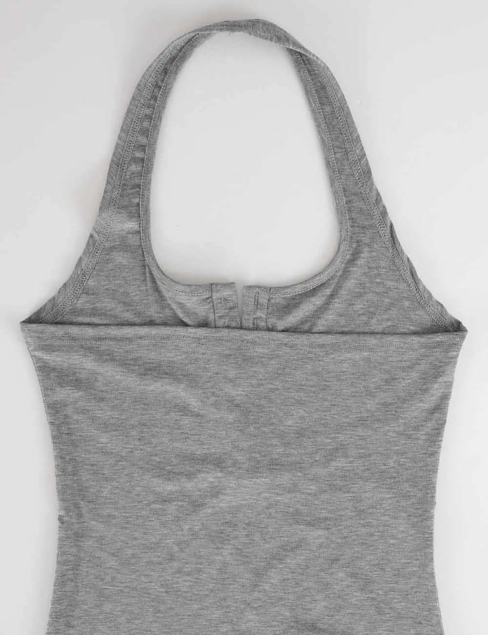 Chic Halter U Neck Sleeveless Button Front Tank Top
