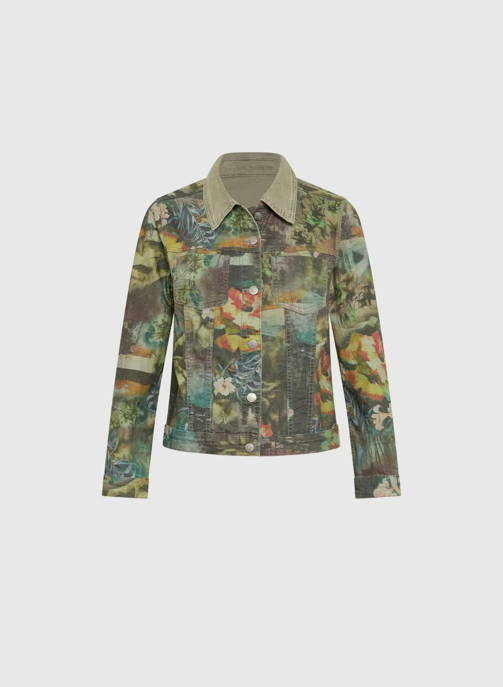 Retro Print Denim Jacket