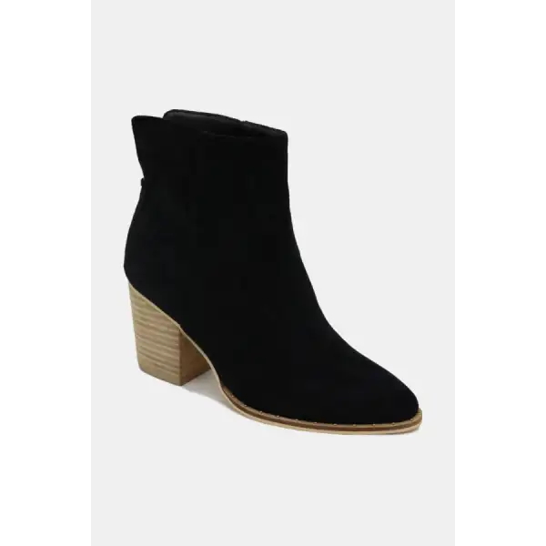 Suede Pointed-Toe Ankle Booties Shoes