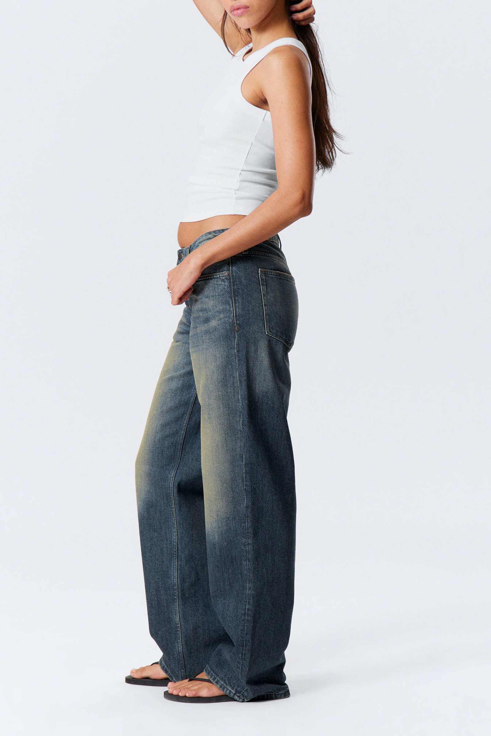 Button Up Wide Leg Jeans