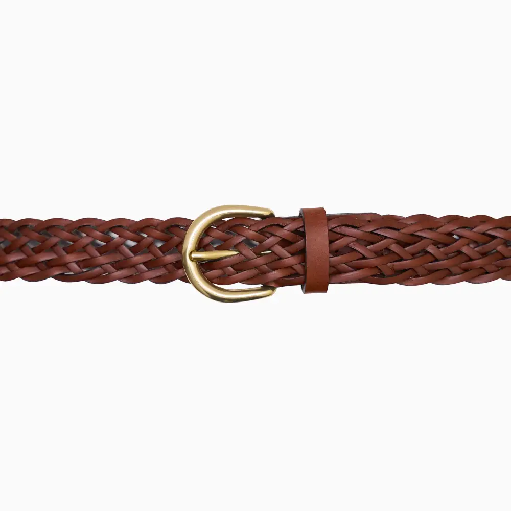 Relaxed Hand Braided Leather Waist Belt