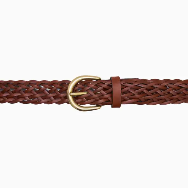 Relaxed Hand Braided Leather Waist Belt