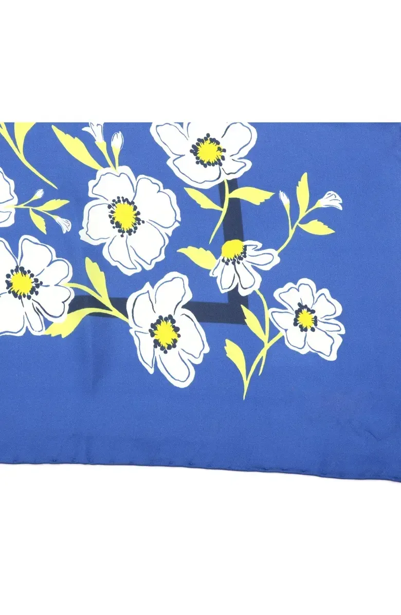 SUNSHINE FLORAL SILK SQUARE SCARF