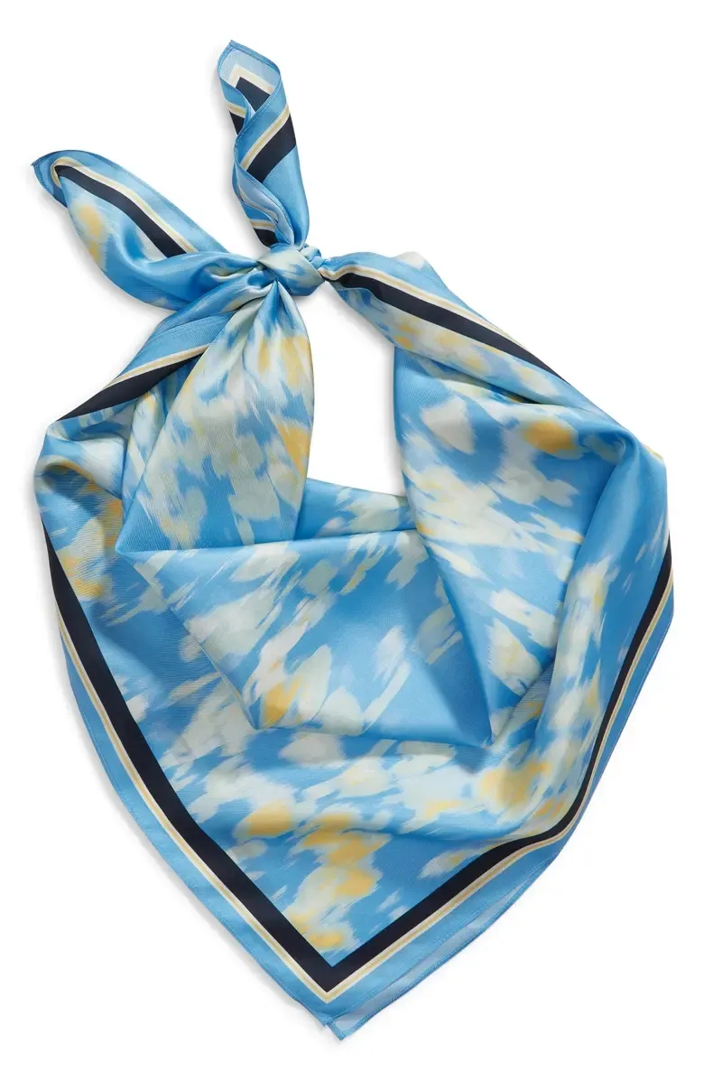 Print Silk Square Scarf