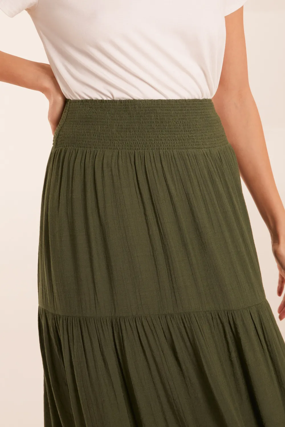 Gentle Pleated Waist Women's Skirt