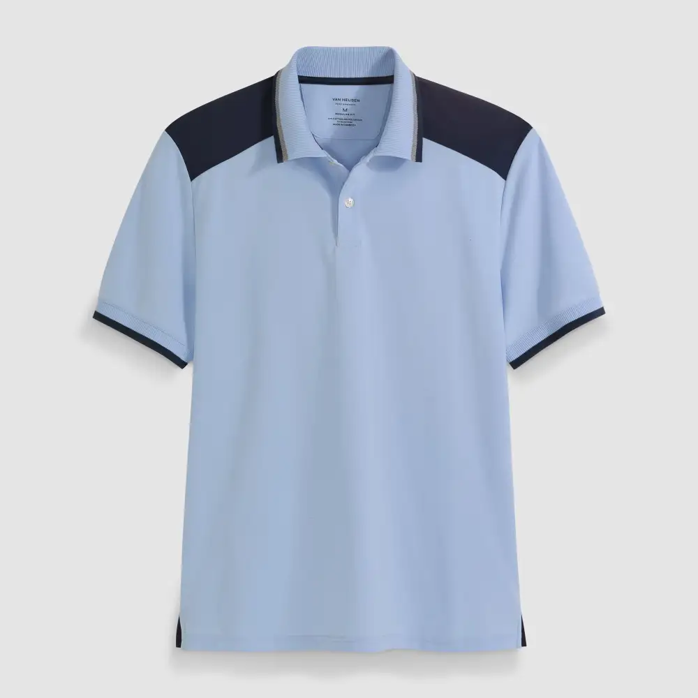 Contrast Panel Short Sleeve Polo Shirt
