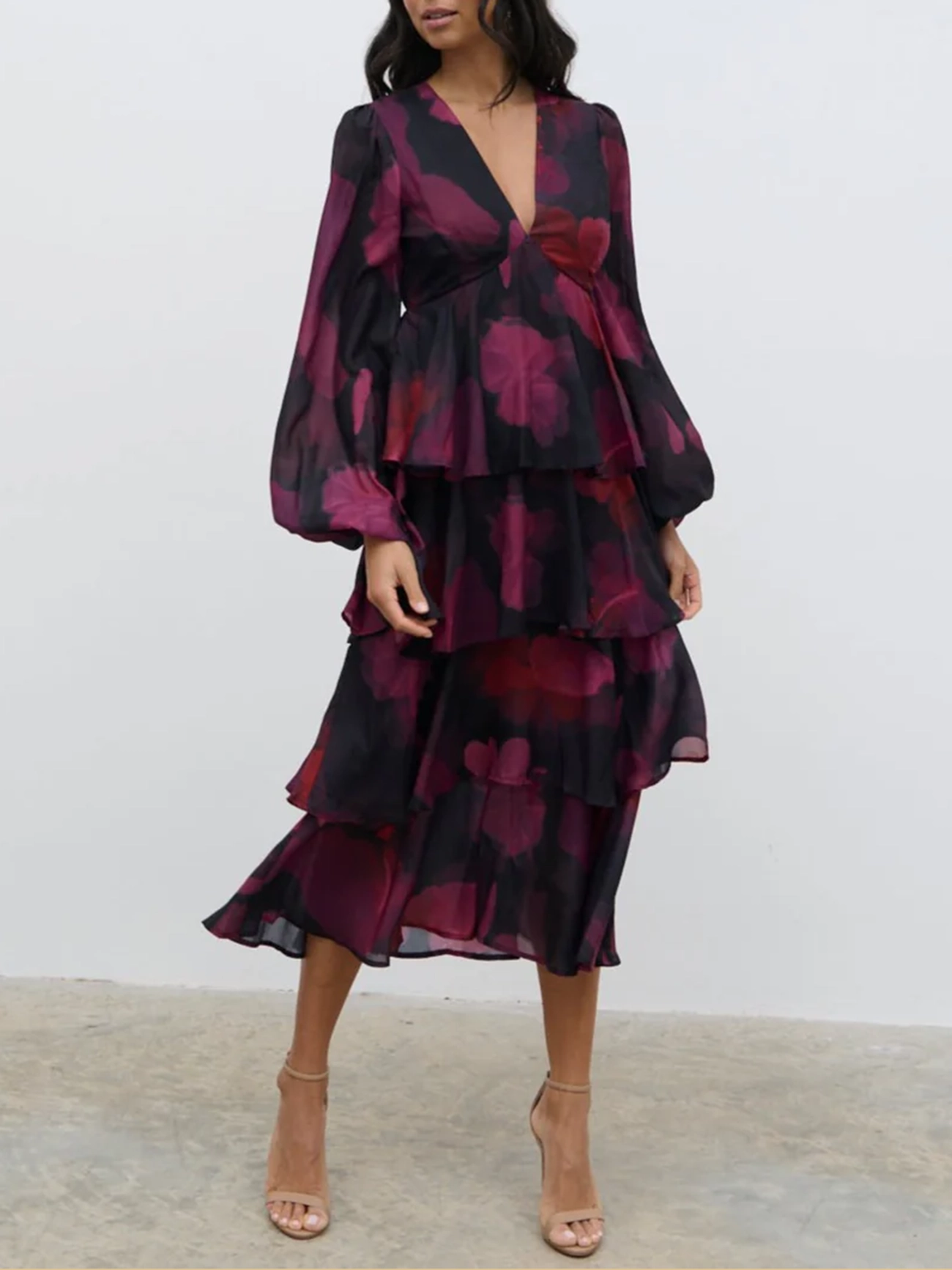 Ruffle Midi Dress