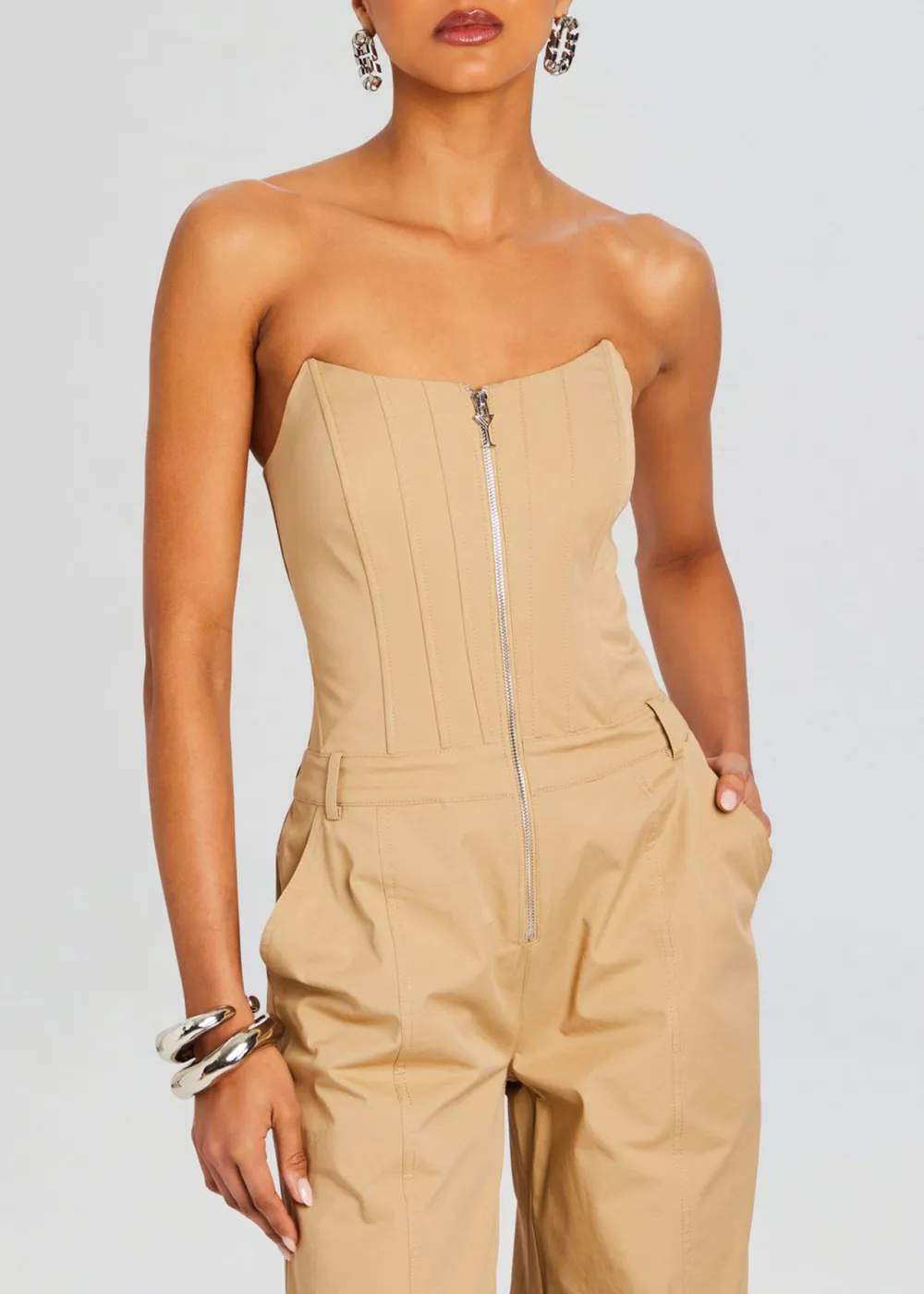 Cargo Zipper Jumpsuit