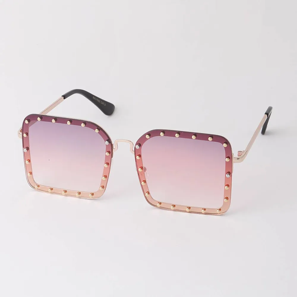 Bolted Frame Square Sunglasses