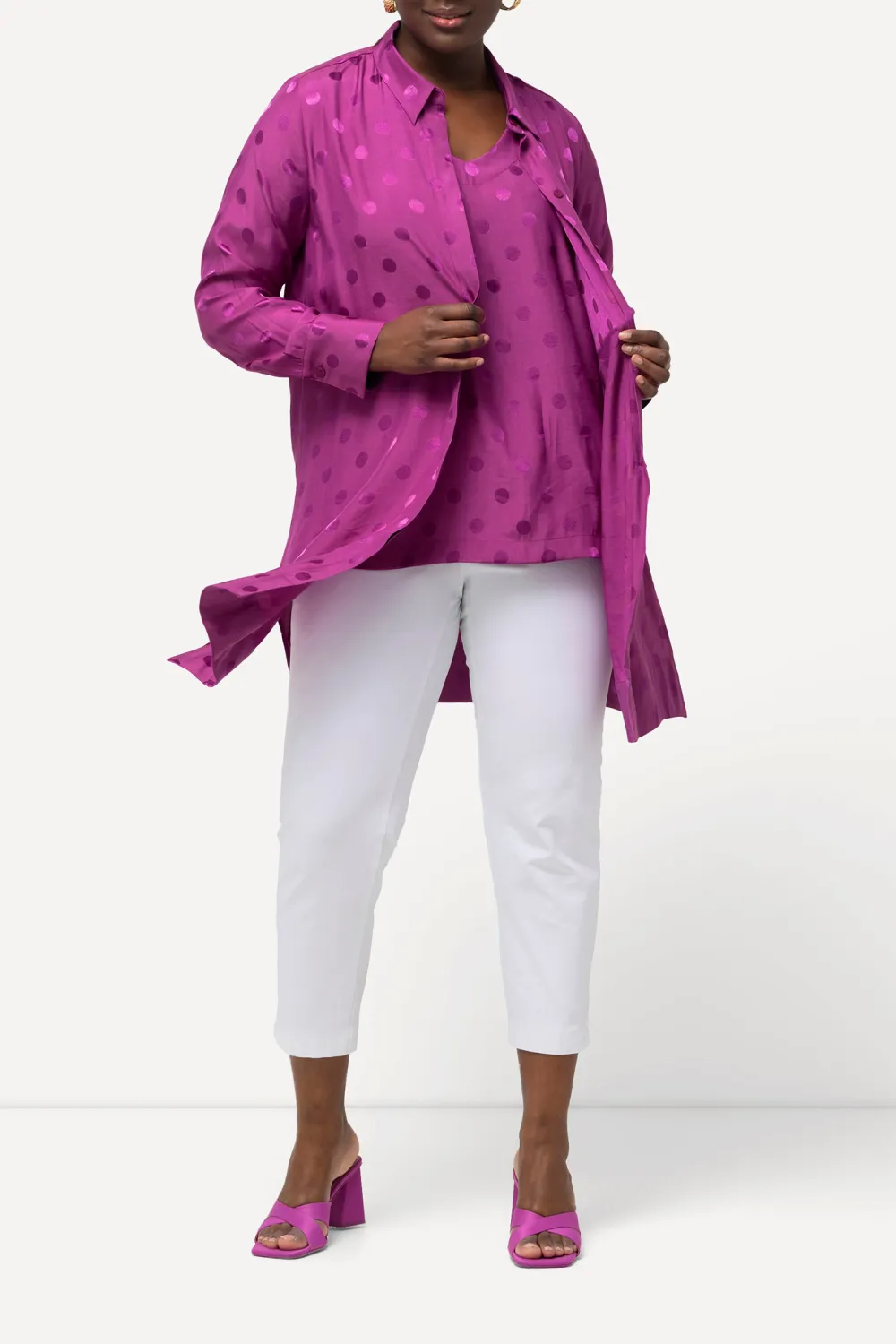 Hidden Button Placket Shirt