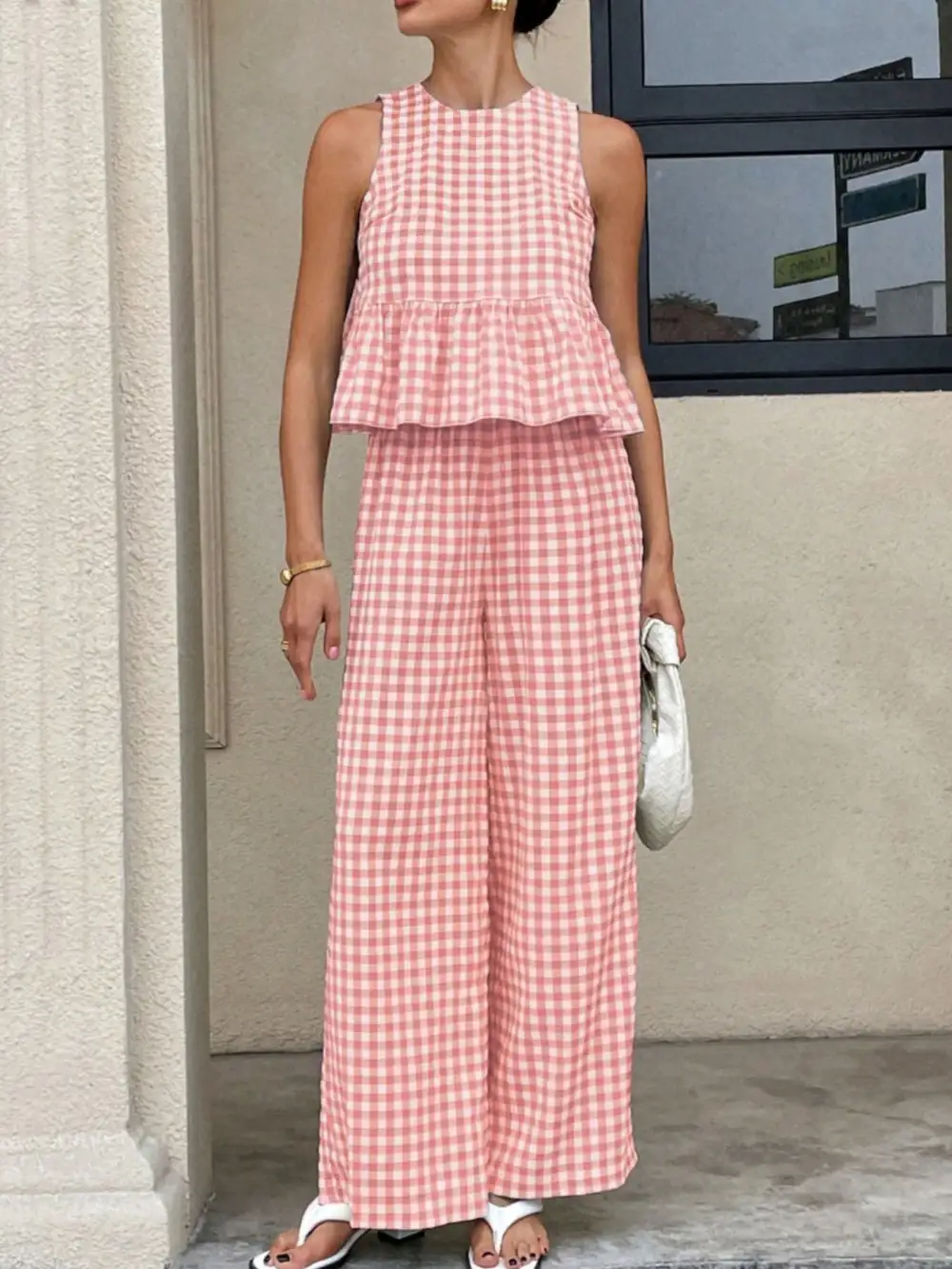 Simple Wide Leg Sleeveless Jumpsuit