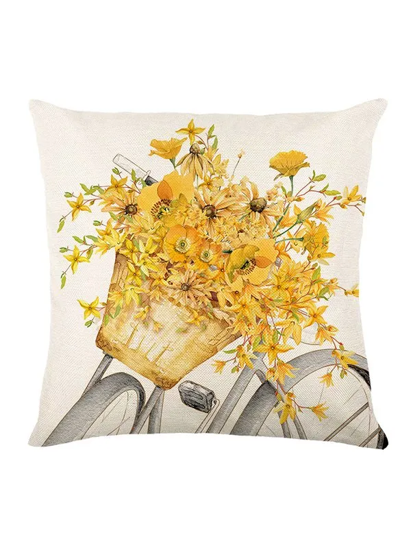 Botanical Floral Throw Pillowcase