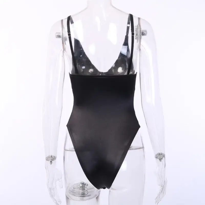 Satin Underwire Bodysuit with High-Cut Design