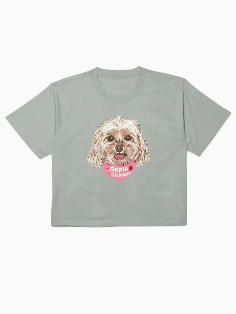 Dog Head Printed Women's Short Sleeved T-Shirt