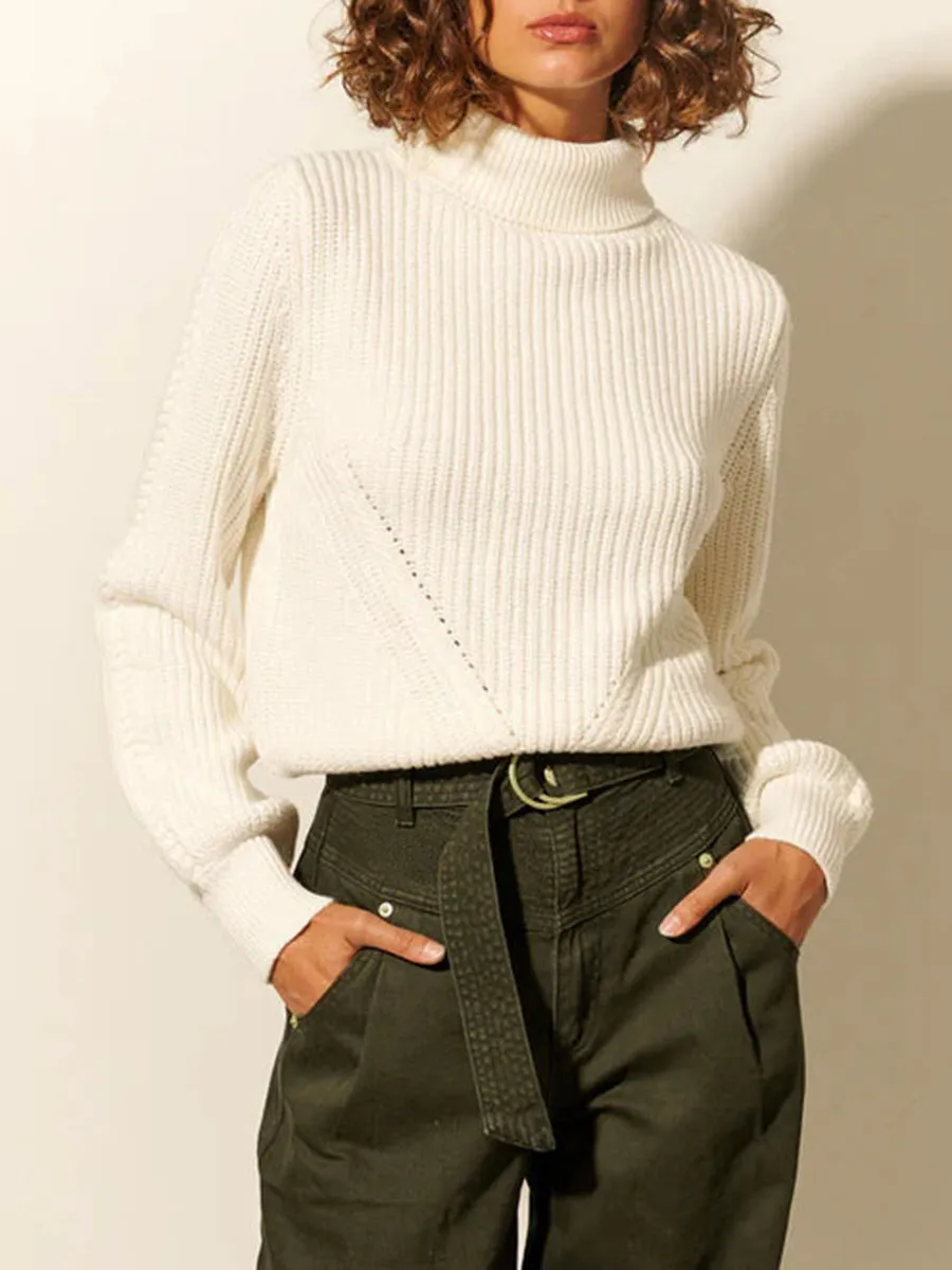High Neck Cotton Knit