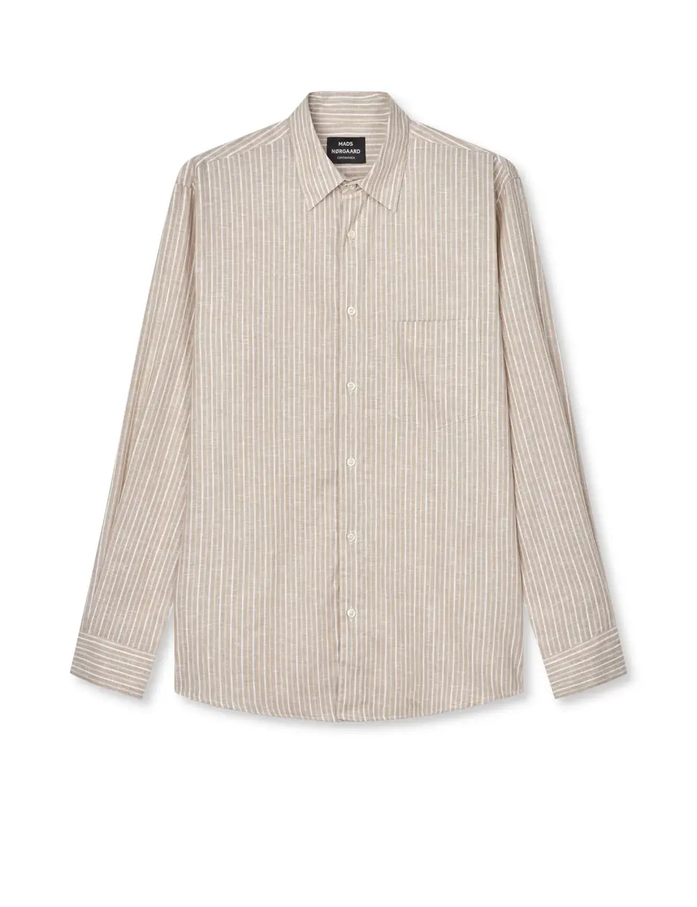 Men's Linen Blend Stripe Shirt