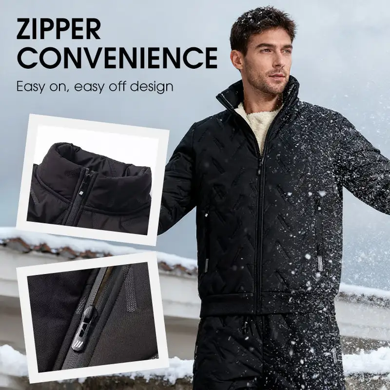 ⏰ 50% discount on season change - quality at half price!✨❄️ Men's Stylish Warm Jacket & Pants Two-Piece Set