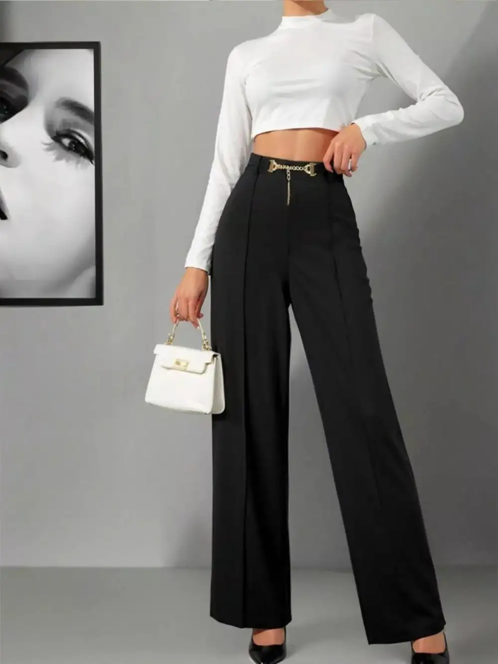 Wide Leg High Waist Pants