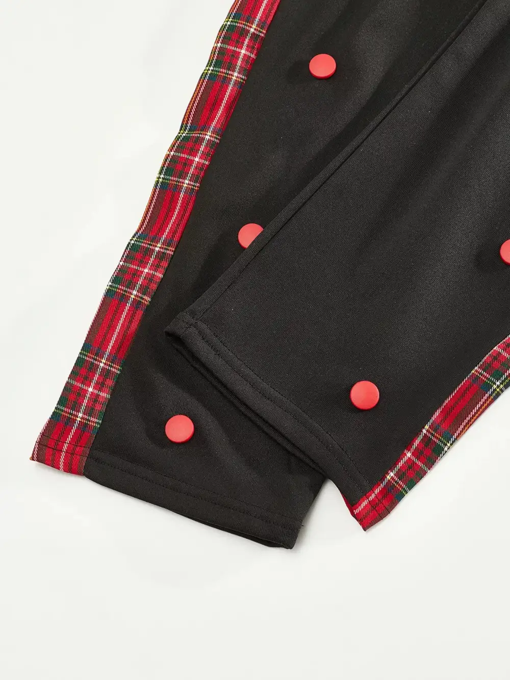 Men's Full Size Drawstring Plaid Side Stripe Pants