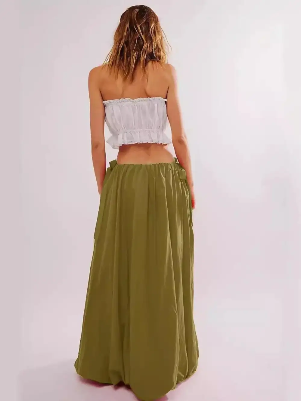 Softened Drawstring Pocket Detail Skirt