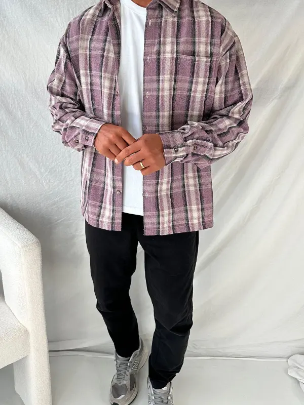 Casual Versatile And Comfortable Lilac Shirt