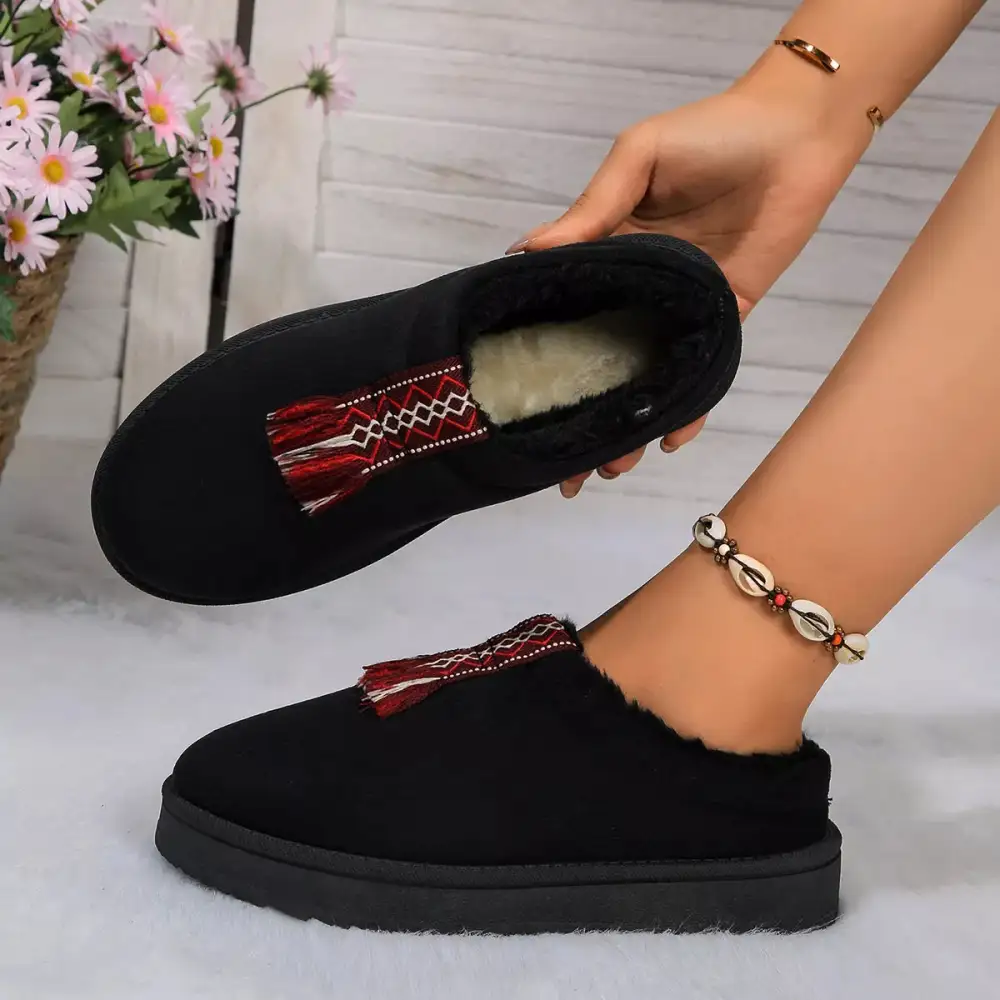 Refined Round Toe Platform Slippers