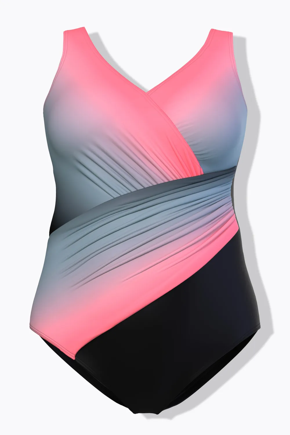 V-Neck Gradient Swimsuit