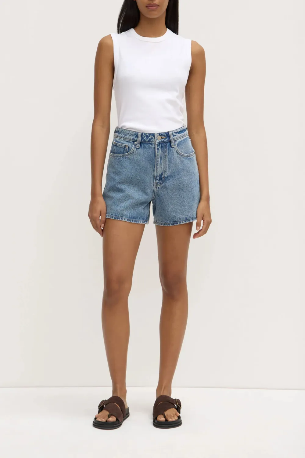 Cotton High Waisted Shorts