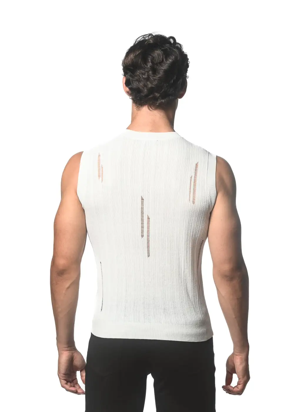 Narrow Textured Knit Tank Top