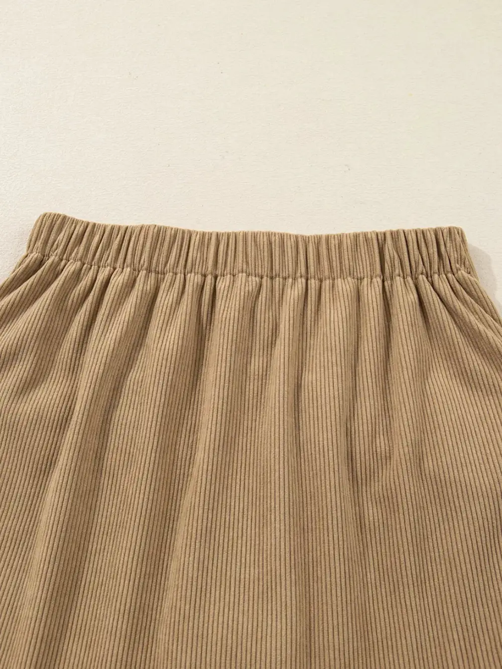 Button Front Corduroy Mini Skirt