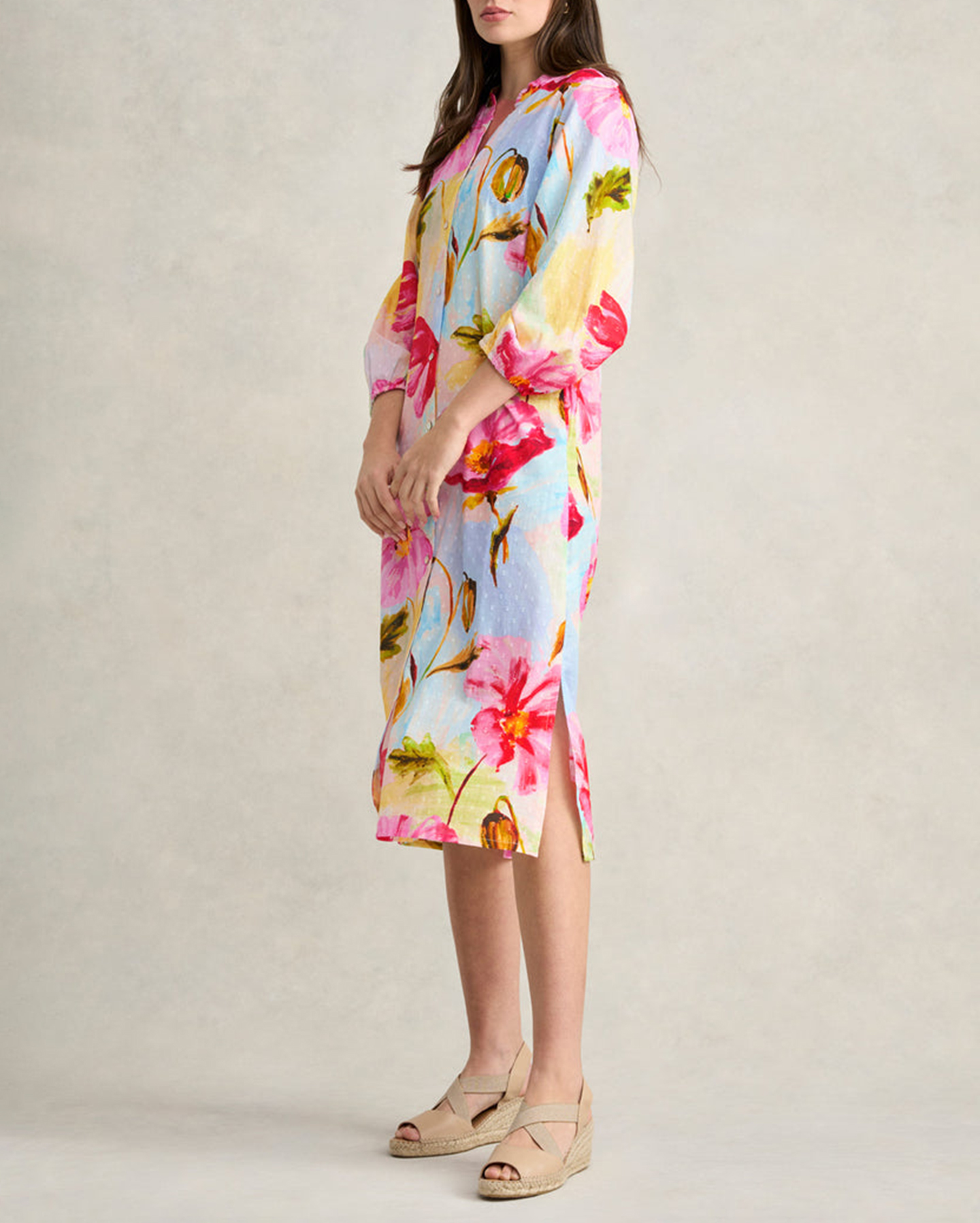 Printed Cotton Shirt Dress