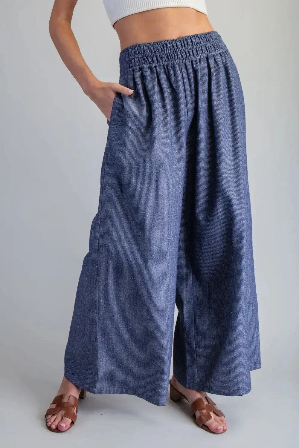 Modern Pinstripe Straight Pants
