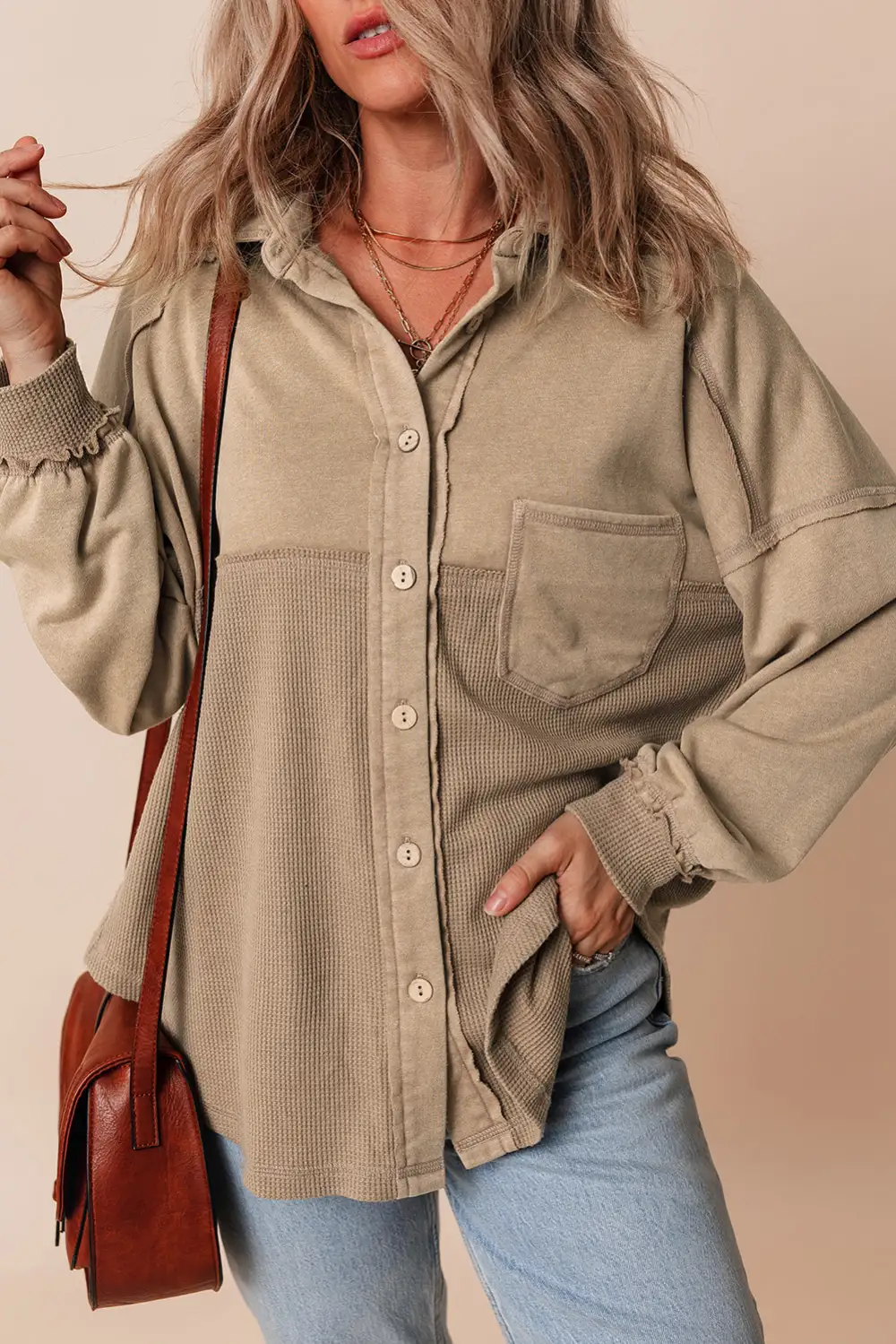 Relaxed Fit Mineral Wash Shacket