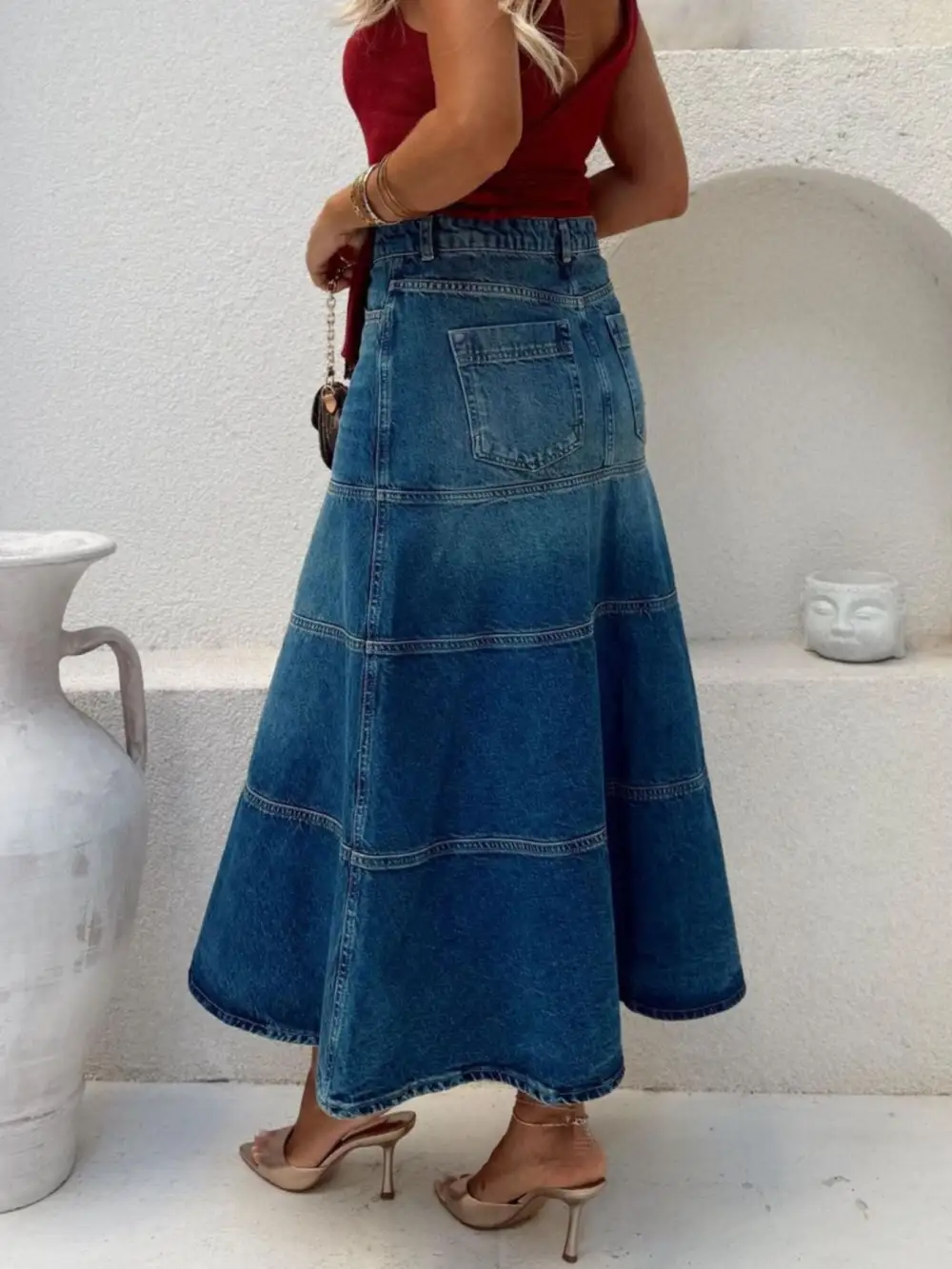 Everyday Denim High Waist Skirt