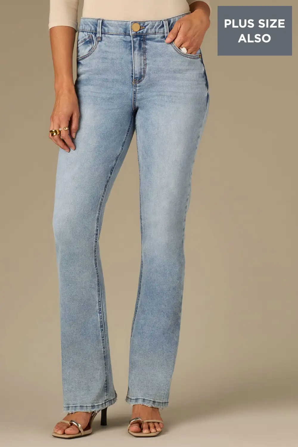 Plus Size High Rise Bootcut Jeans