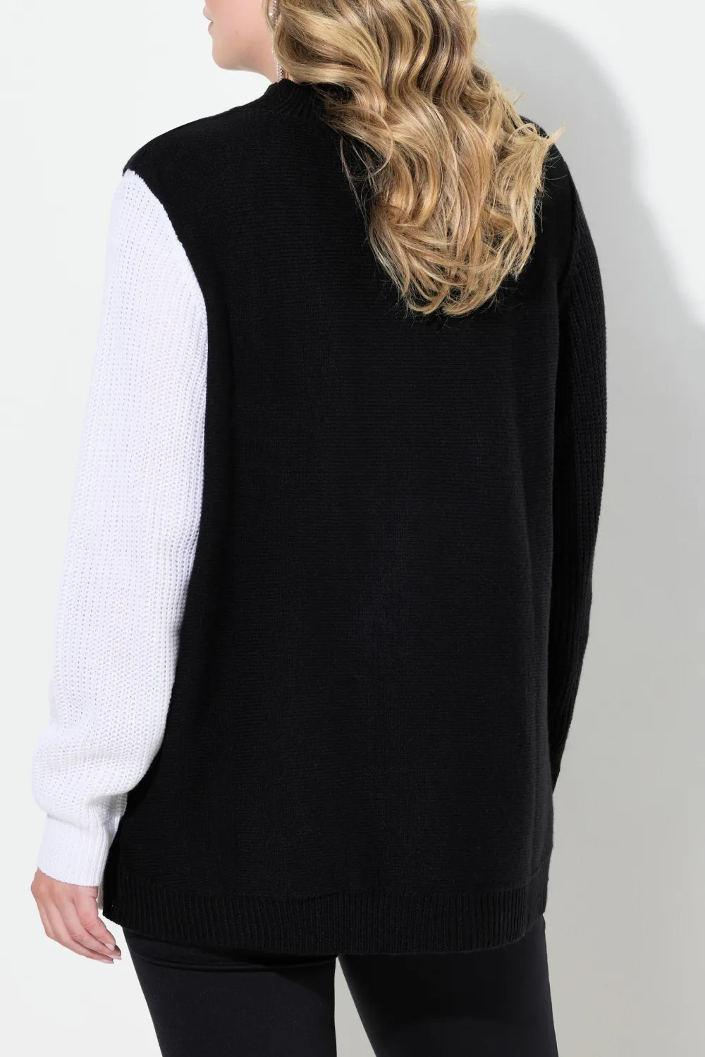 Splicing Round Neck Women's Sweater