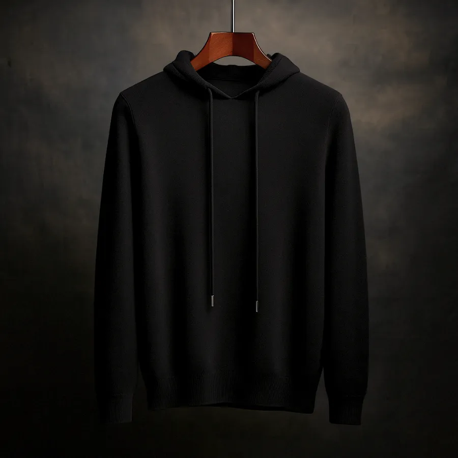 Merino Knit Pullover Hoodie