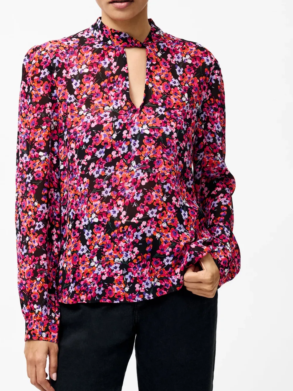 Colorful Art Print Long Sleeve Shirt Top