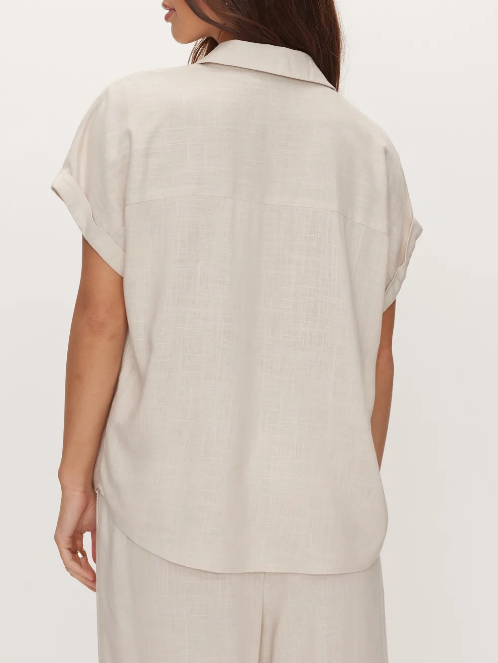 Button Front Slight Stretch Shirt